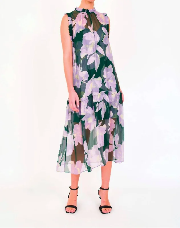 Gemma Dress In Green Blossom