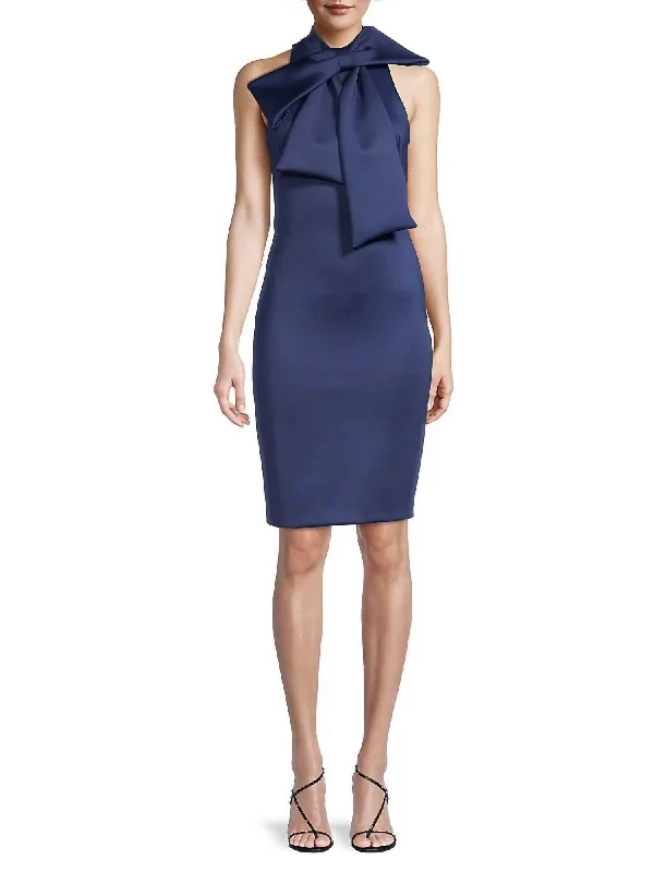 Von Cocktail Sheath Dress In Pacific Blue