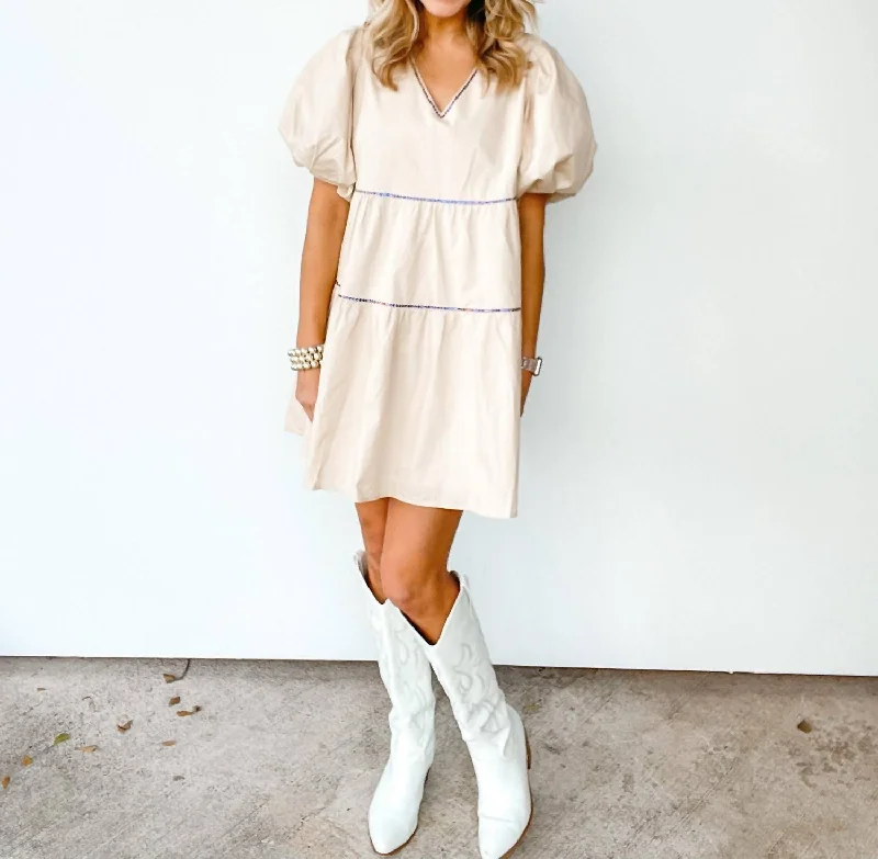 Tipsy Cowgirl Dress In White