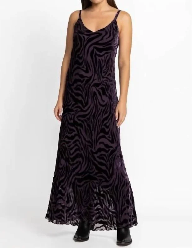 Twilight Silk Maxi In Purple