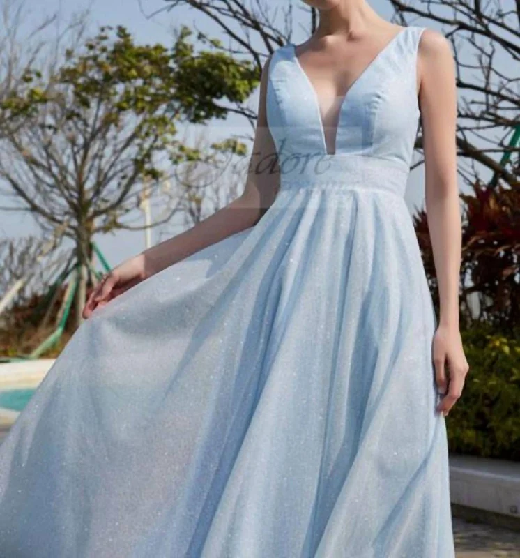 Evening Gown In Light Blue