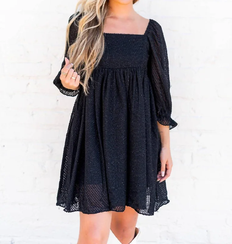 Without Reason Textured Dress In Black