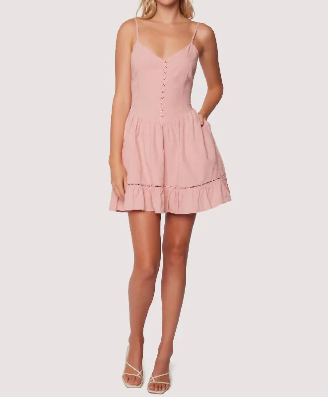 Bird Song Mini Dress In Pink