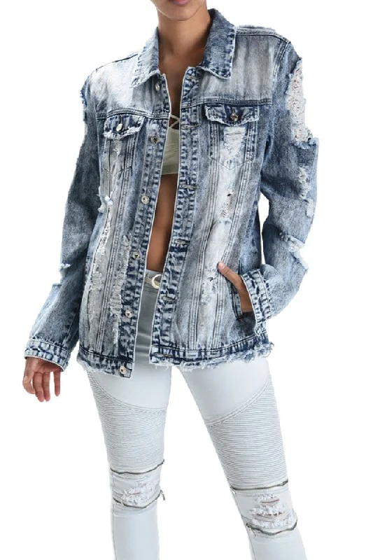 Women's Destroyed Boyfriend Jacket