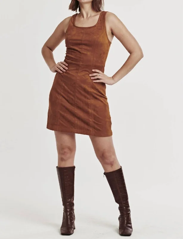 Diana Dress In Tawny Brown