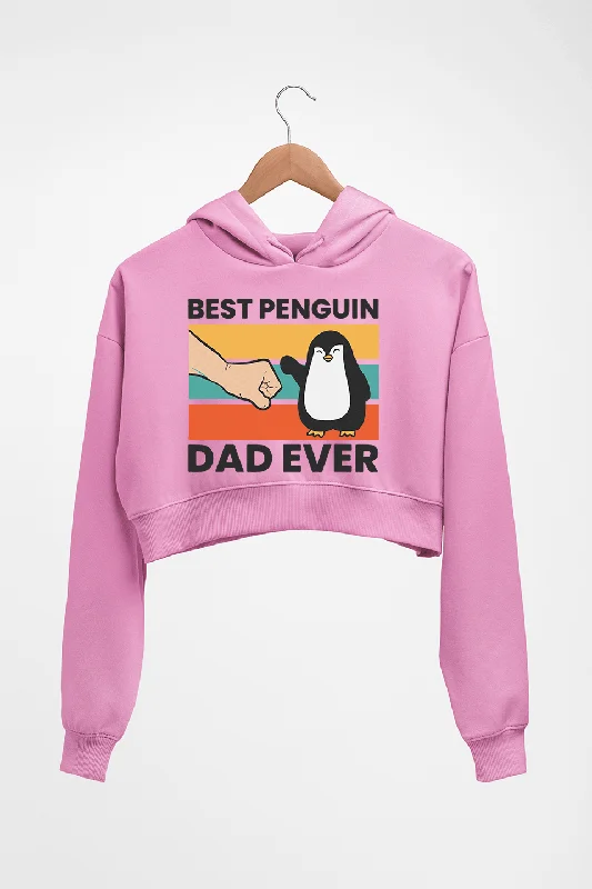 Penguin Dad Crop HOODIE FOR WOMEN