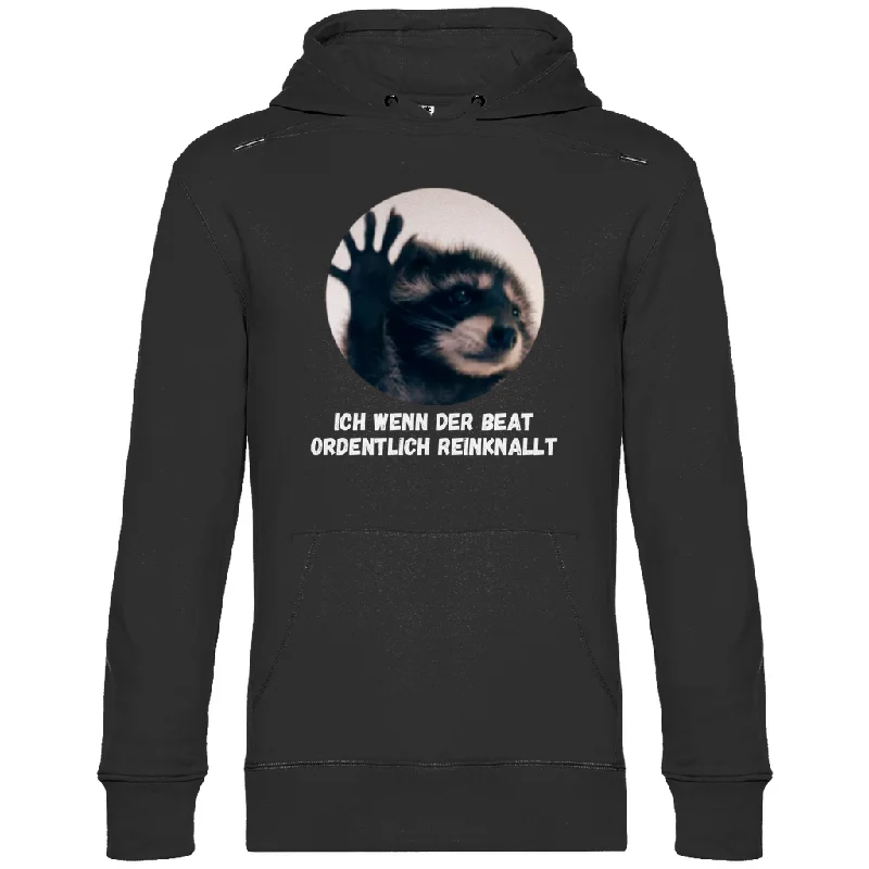 Premium Hoodie "Waschbär Beat"