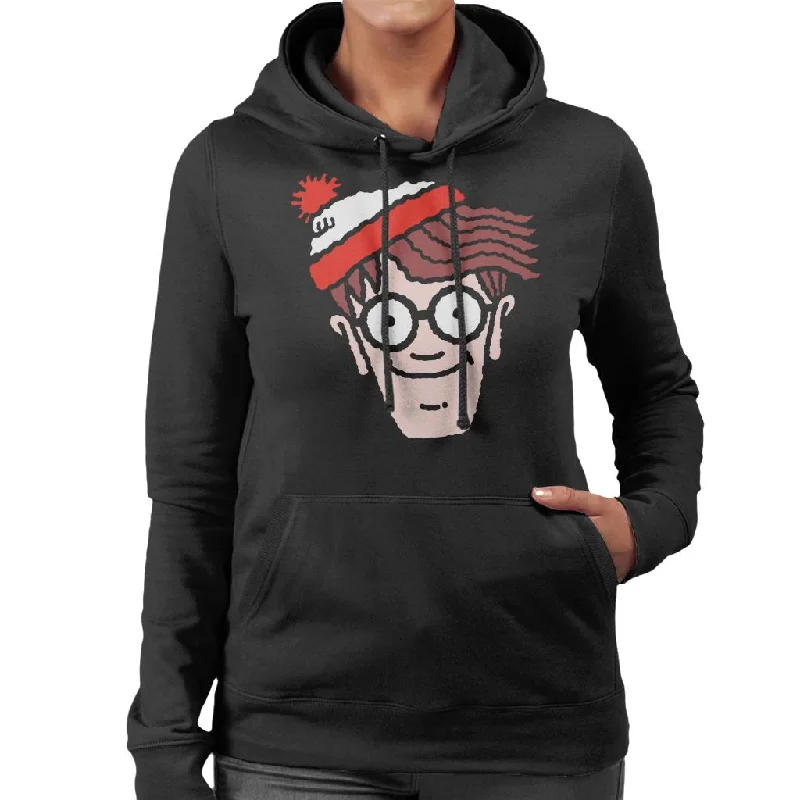 Where's Wally Character Head Women's Hooded Sweatshirt