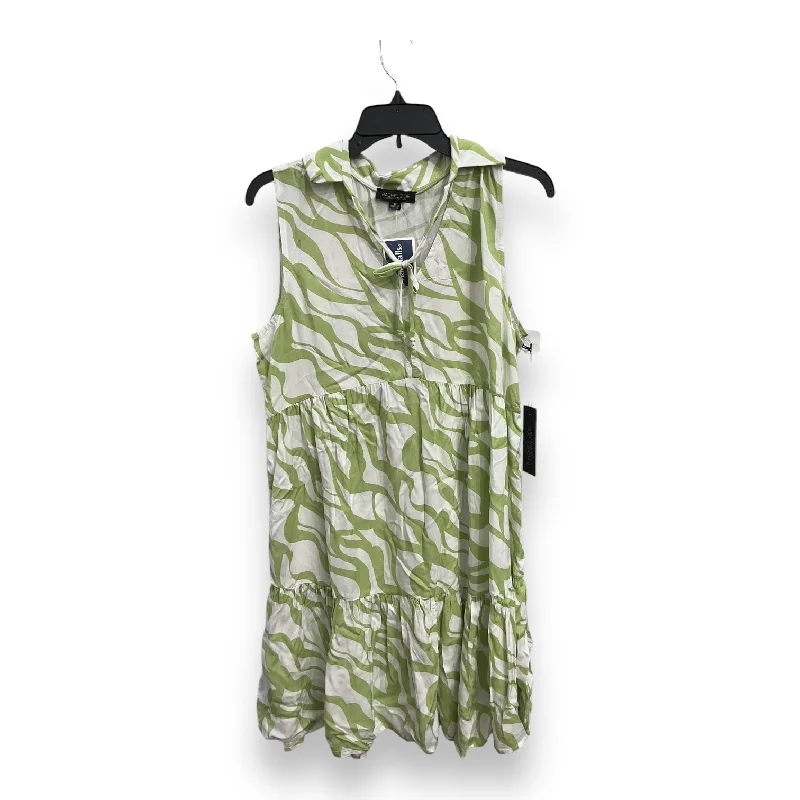 Dress Casual Short By Rachel Zoe In Green & White, Size: M