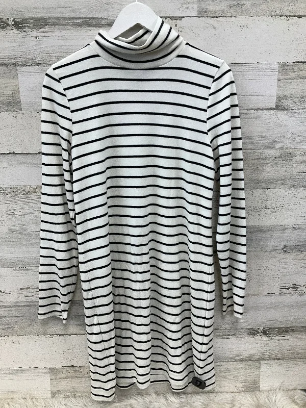 Dress Casual Midi By Vineyard Vines In Black & White, Size: L