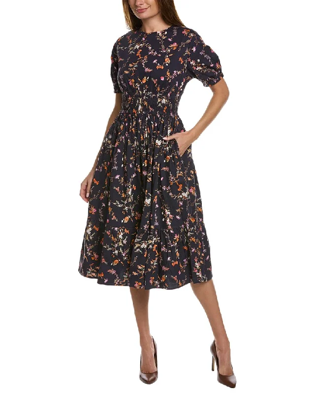 Leota Scattered Phlox Midi Dress