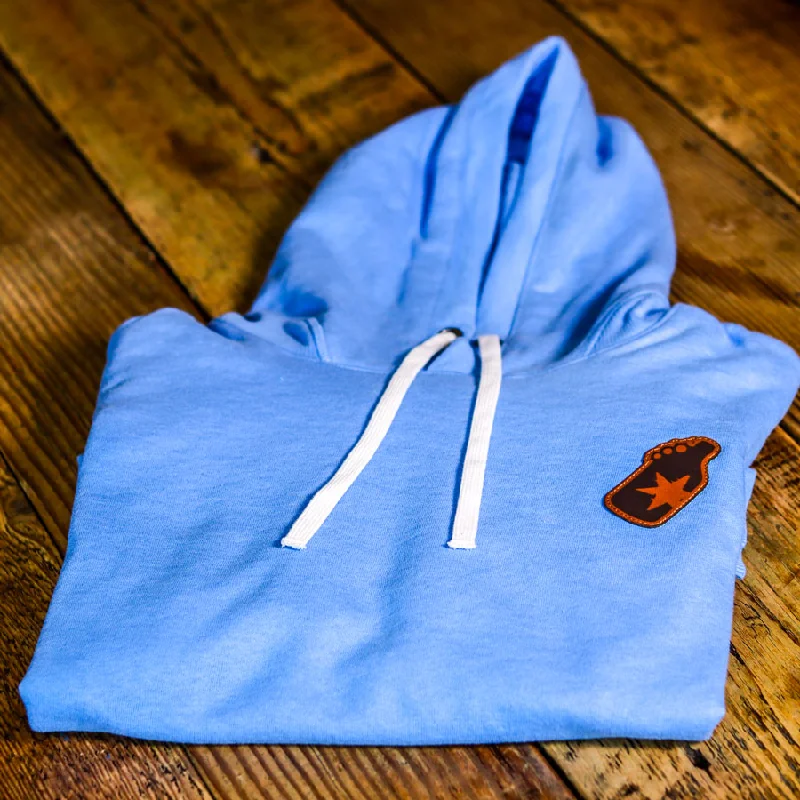 Bitter Pops Unisex Hoodie Power Blue w/Growler Patch