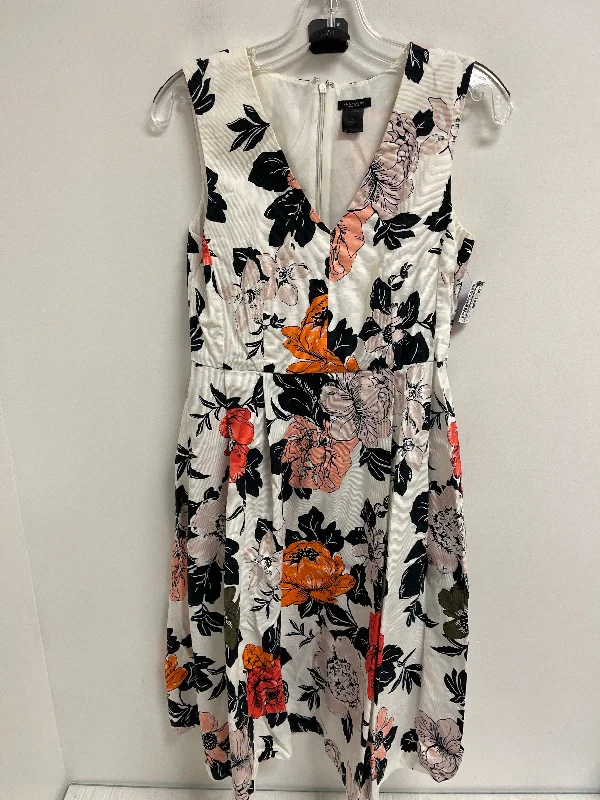 Dress Casual Midi By Ann Taylor In Floral Print, Size: S