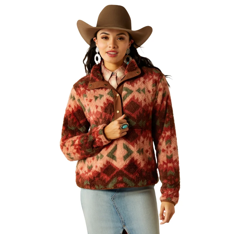 Ariat Ladies Berber Plainsview Aztec Print Snap Pullover 10053942