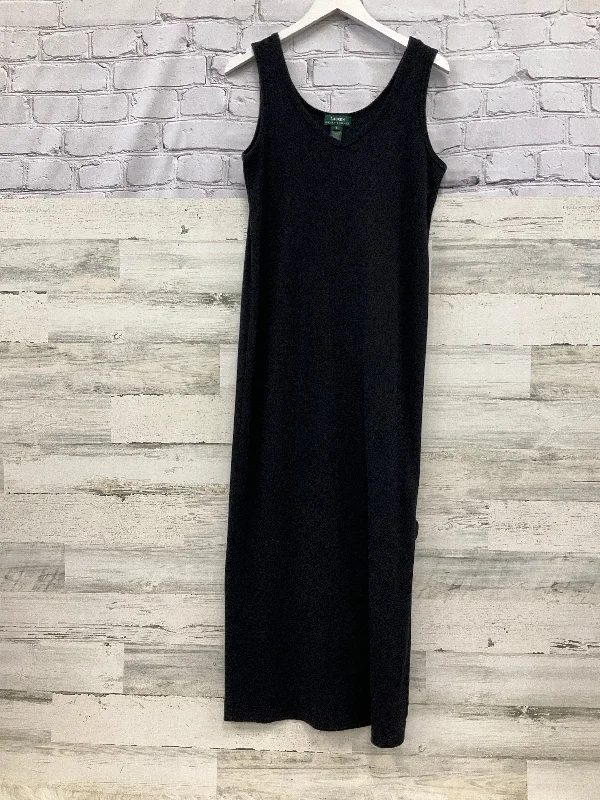 Dress Casual Maxi By Lauren By Ralph Lauren In Black, Size: L