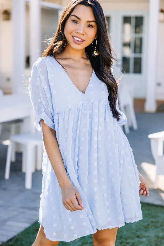 Remember The Days Light Blue Babydoll Dress