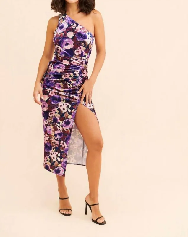 Niama Dress In Purple Peony