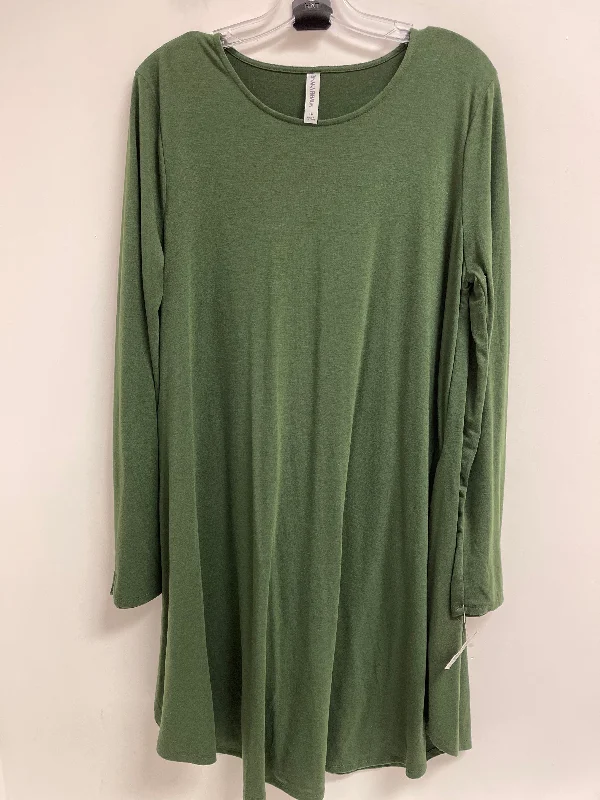 Dress Casual Midi By Zenana Outfitters In Green, Size: 1x