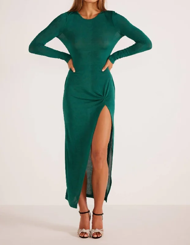 Women's Alessia Midi Dress In Emerald Green