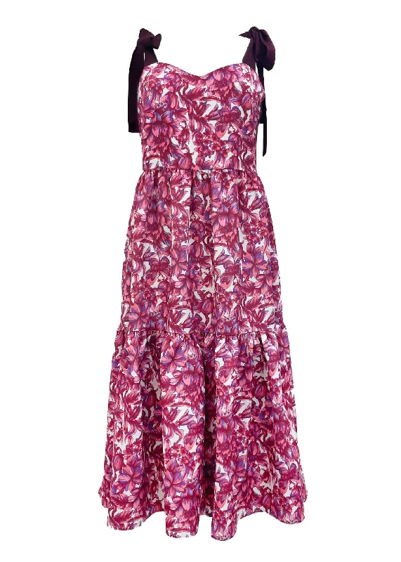 Maya Tiered Dress In Parlor Floral