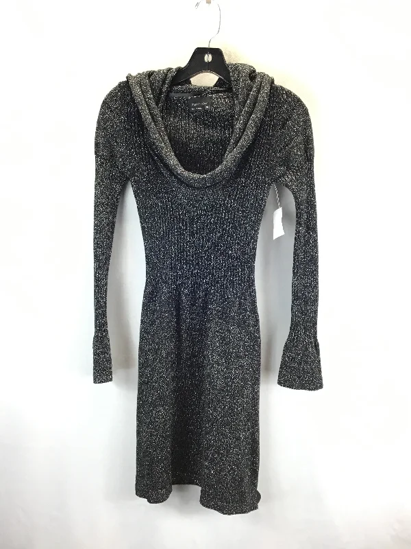 Sweater Dress By Max And Cleo In Black & Silver, Size: Xs