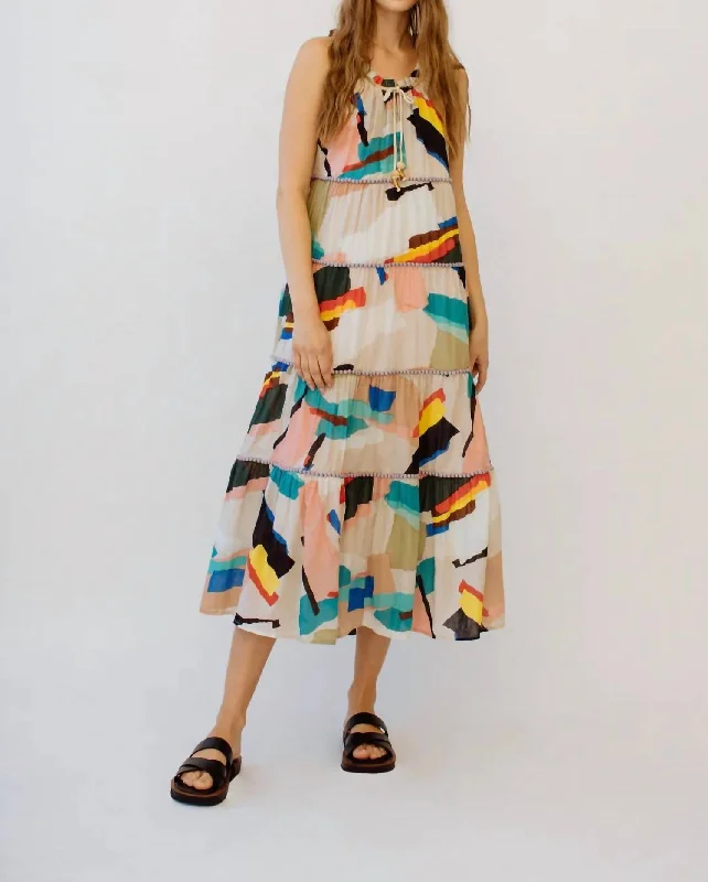 Pegasus Tropical Dress In Multi