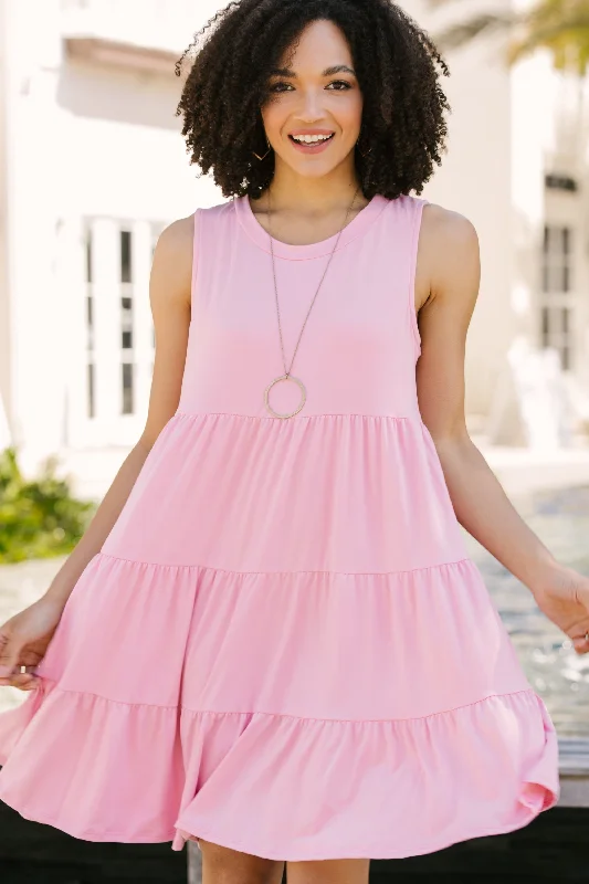 Live Your Life Rose Pink Babydoll Dress