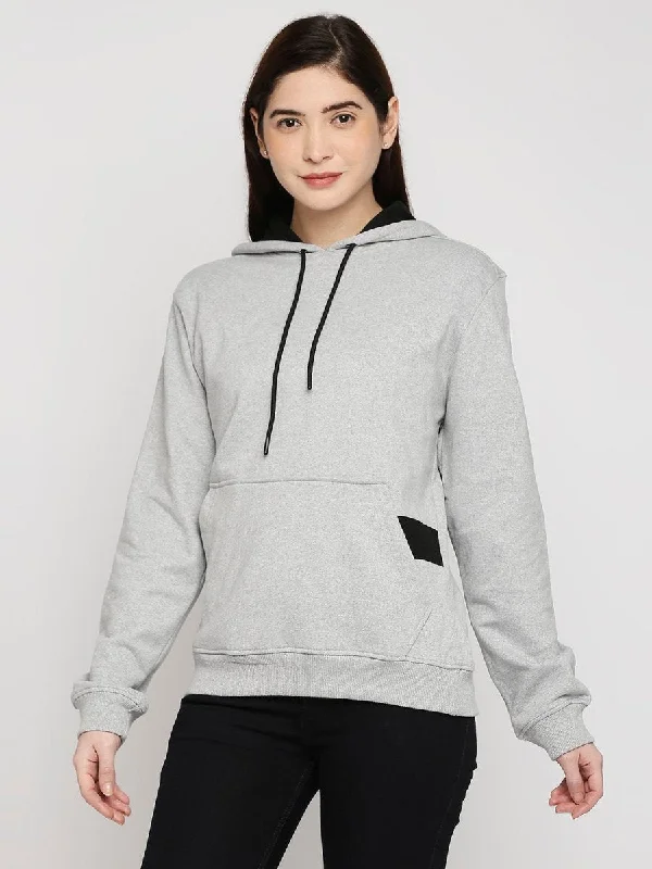 Grey Relaxed Fit Hoodie | Recycled Polyester + Recycled Cotton Blend