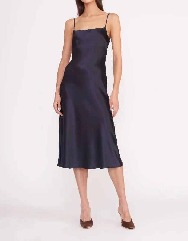 Meander Dress In Navy