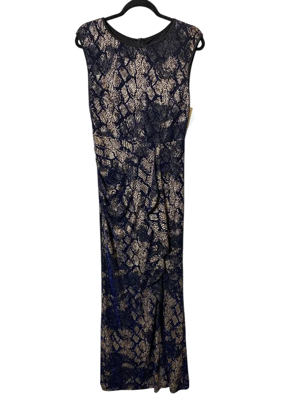 Dress Party Long By Cmc In Blue & Gold, Size: M