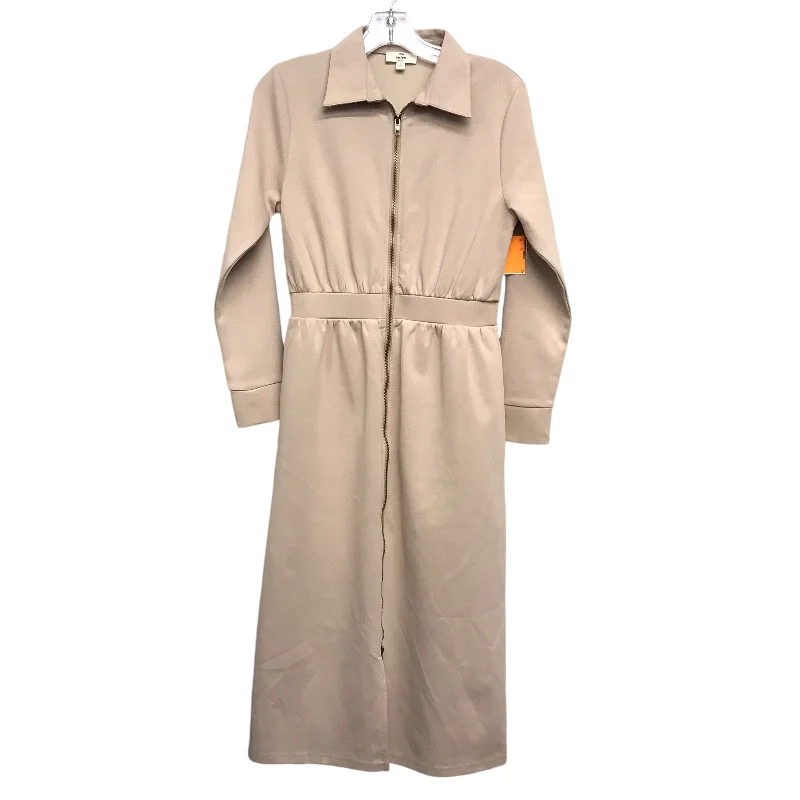 Dress Casual Midi By Entro In Tan, Size:S