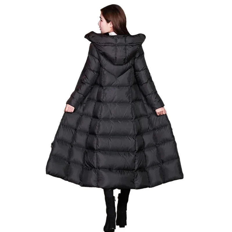 Winter Jackets Women Coat Female Slim Parka Over-Knee Cotton Coat