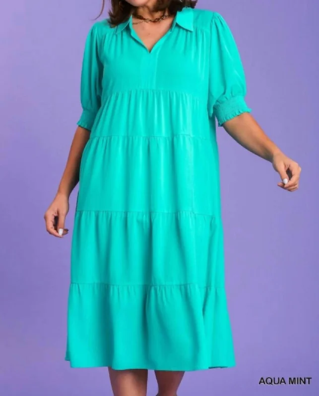 Eyes On Paradise Dress In Aqua Mint