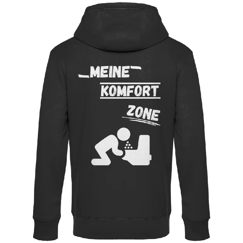 Premium Hoodie "Meine Komfort Zone" (Backprint)