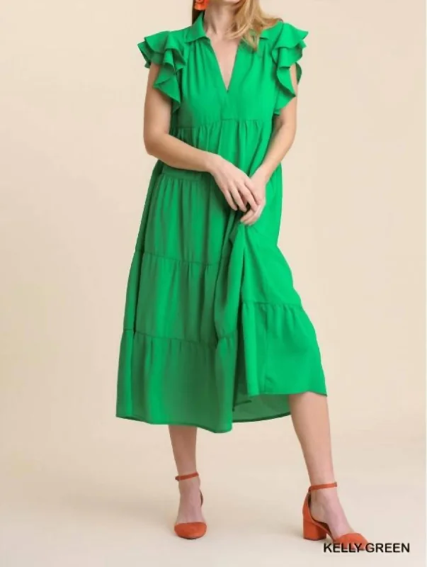 Not So Basic Dress In Kelly Green