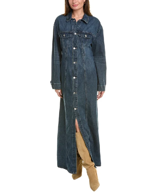 JL Luxe Denim Maxi Shirtdress