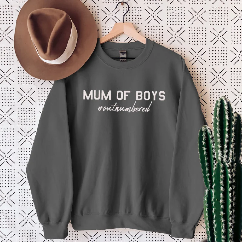 Mum of Boys Hashtag Outnumbered Sweatshirt