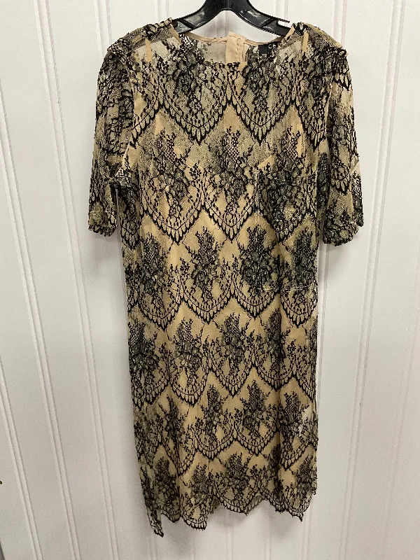 Dress Party Midi By Cmc In Black & Tan, Size: L