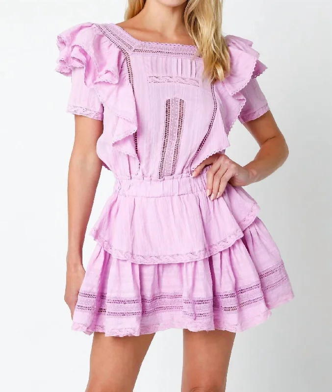 Brandi Mini Dress In Lavender