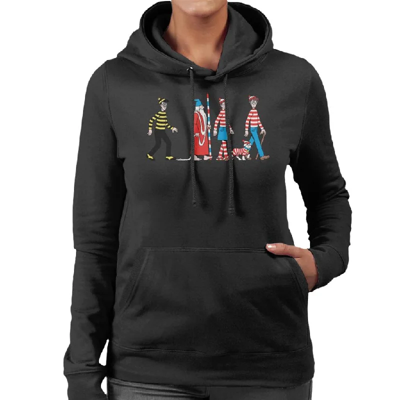 Where's Wally Characters Walking Women's Hooded Sweatshirt