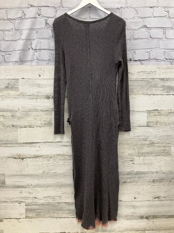 Dress Casual Maxi By T.la In Grey, Size: L