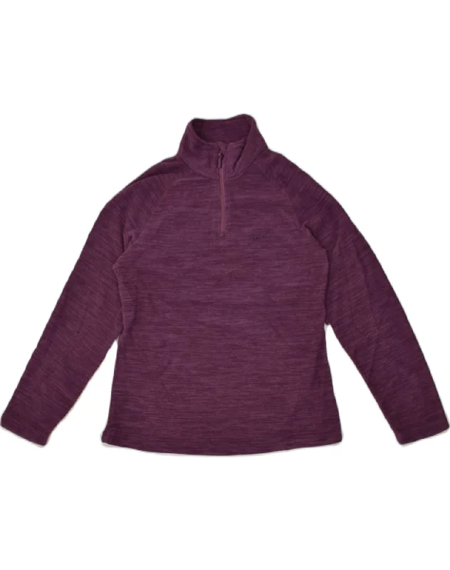 MOUNTAIN WAREHOUSE Womens Zip Neck Fleece Jumper UK 14 Large  Purple