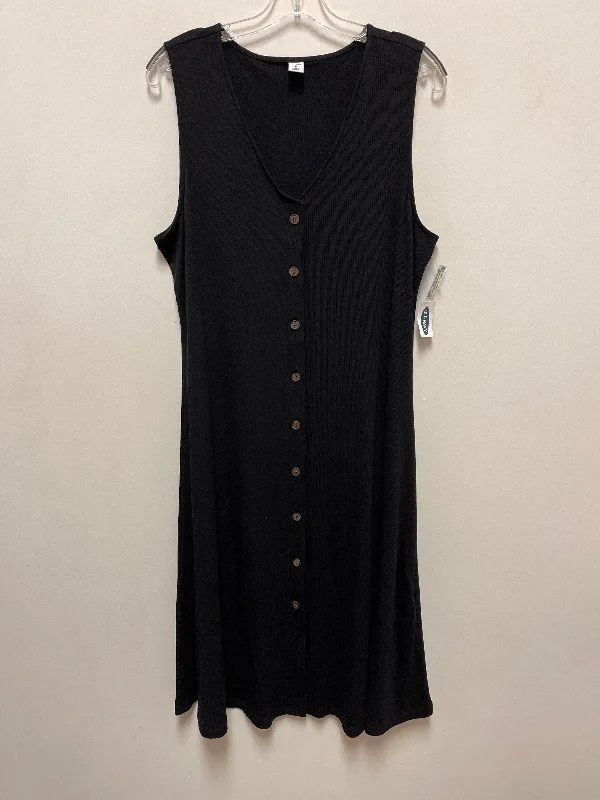 Dress Casual Maxi By Old Navy In Black, Size: Xl