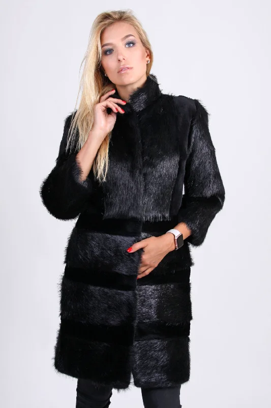 Nutria Fur Coat (Black)