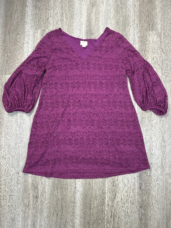 Dress Casual Midi By Maeve In Purple, Size: Xl