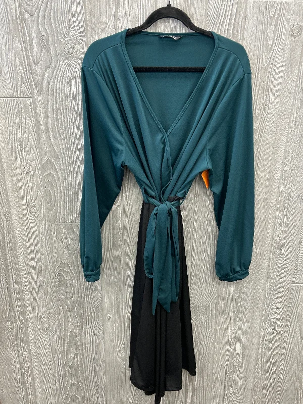 Dress Casual Maxi By Clothes Mentor In Black & Green, Size: 3x