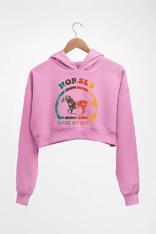 Horses Crop HOODIE FOR WOMEN