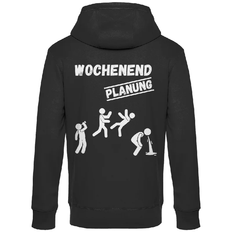 Premium Hoodie "Wochenend Planung" (Backprint)