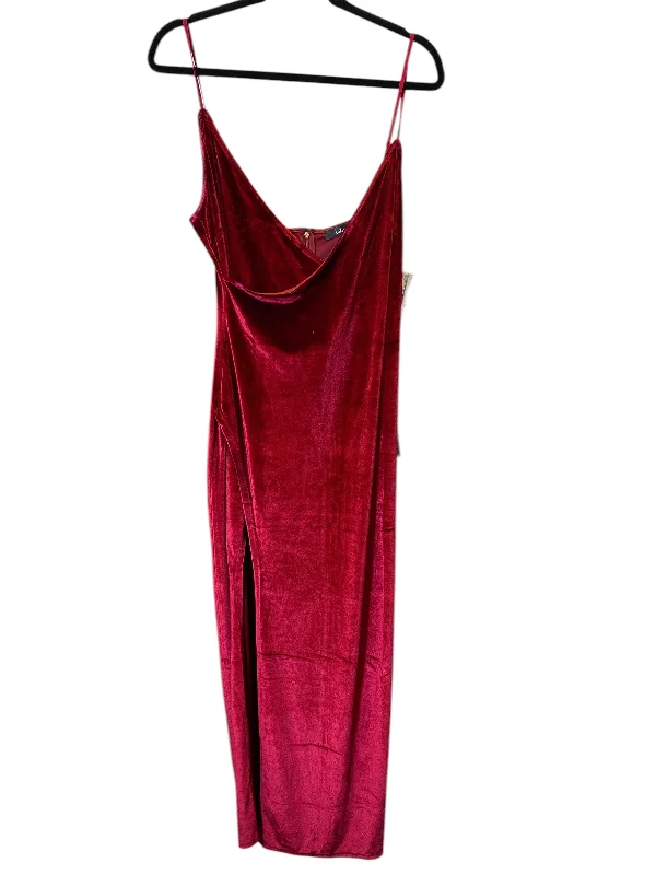 Dress Party Long By Lulus In Maroon, Size: Xl