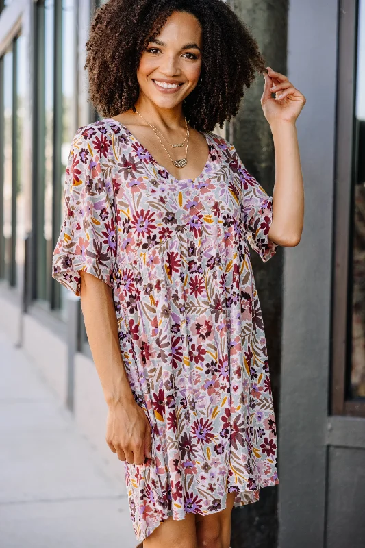 From Now On Plum Purple Floral Dress